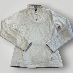 The North Face Fleece Pullover Women's M Taupe 1/4 Zip Scinchilla Sweatshirt